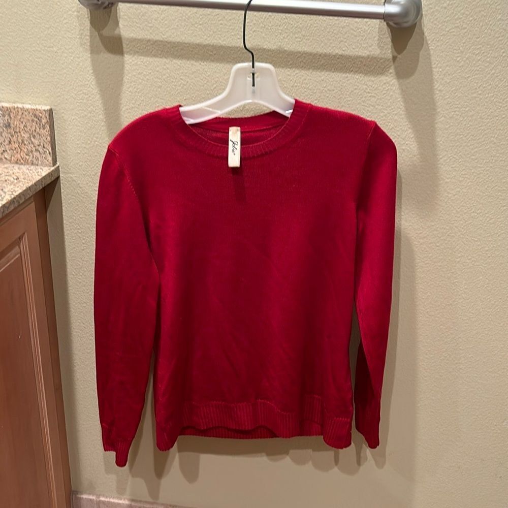 Jolieโwoman's red merino wool long sleeve sweater